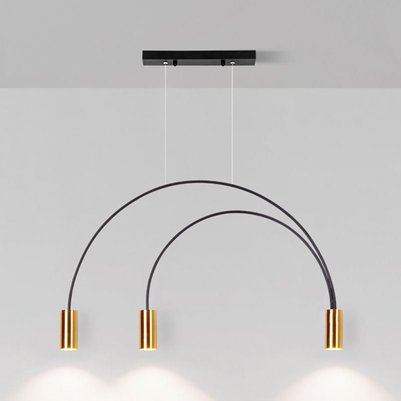 Aluminum 2 / 3 / 4 / 5 - Light Ceiling Light- Black / Gold Linear Kitchen Island Fixture