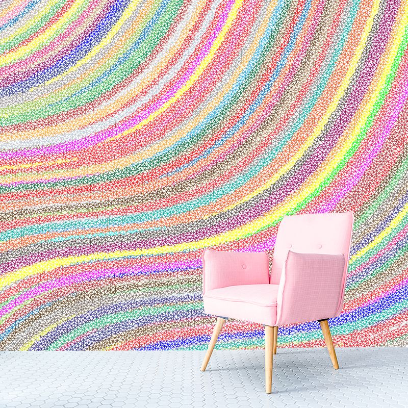 Illustration Pattern Mildew Wall Mural Horizontalt for Living Room