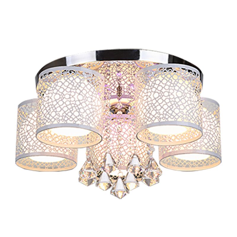 Globe Semi Flush Lamps Luminaire semi-encastré moderne multi-lumière avec abat-jour en verre blanc