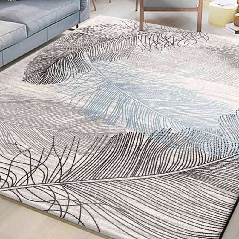 Moderne planten esthetische zachte vloerkleed rechthoek Weefgetekleed voor slaapkamer