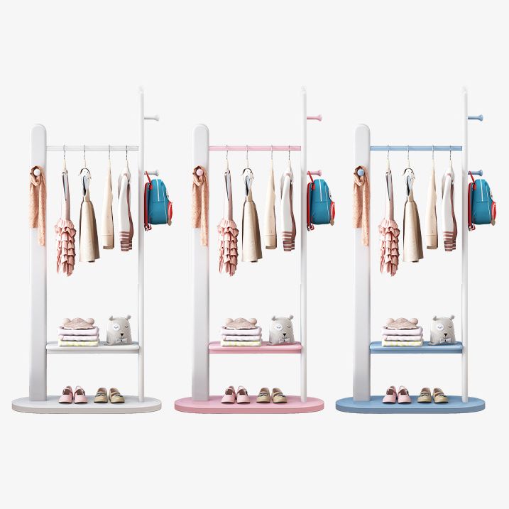 Stable Coat Rack Solid Rubberwood Free Standing Hooks Design Coat Rack