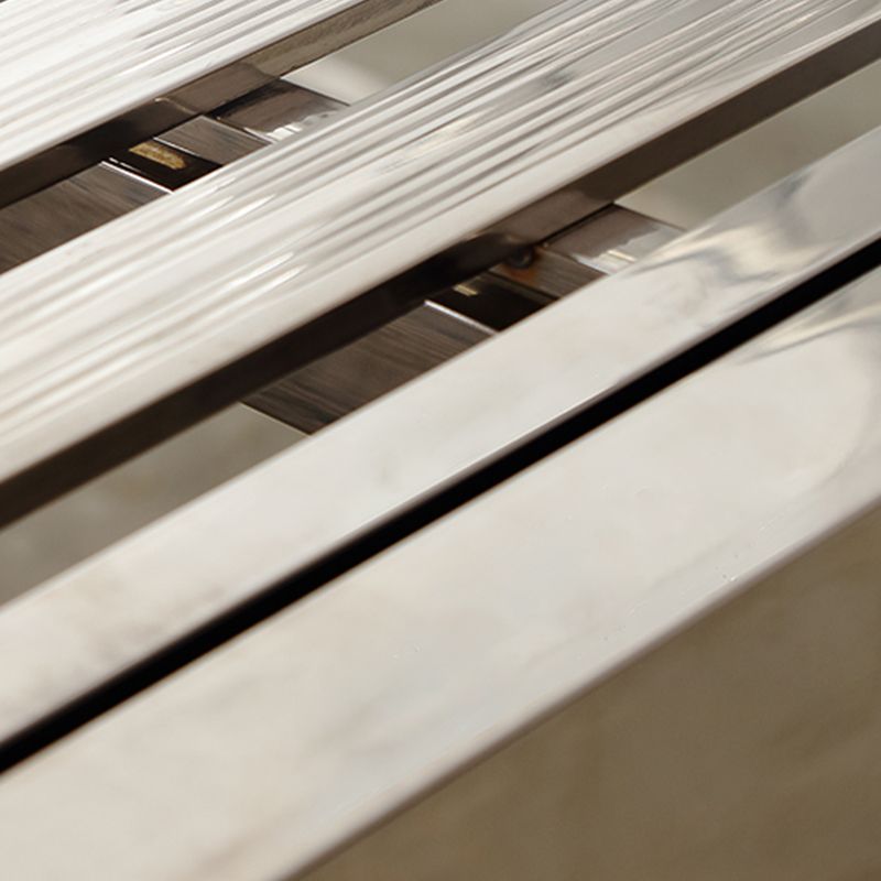 Contemporary Style Bed Frame Metal Standard Bed with Headboard