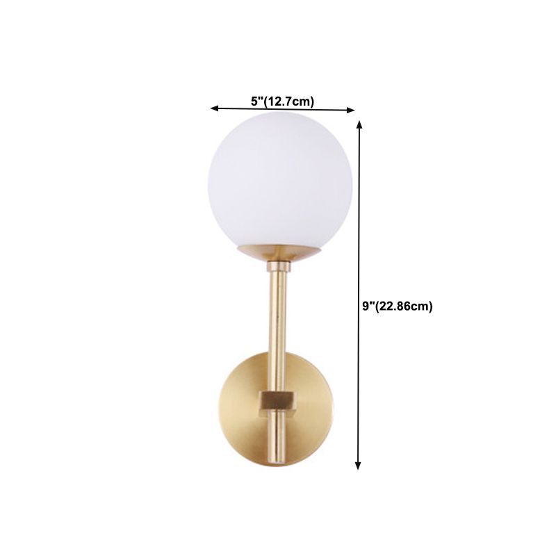 Creative Vanity Lighting Simple Glass Wall Light Sconce for Washroom