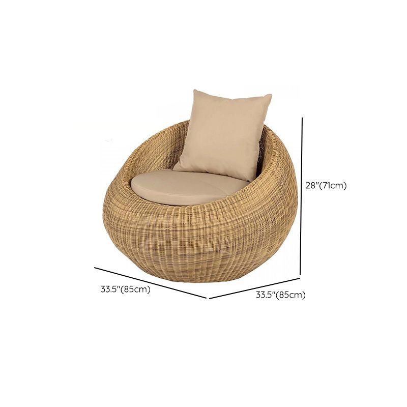 Designer Outdoor Rattan Sofa Tropical Style Simple Leisure Patio Sofa