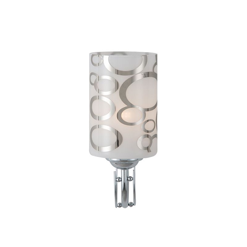 Simple Wall Sconce Cylinder Wall Light Fixture with Glass for Living Room