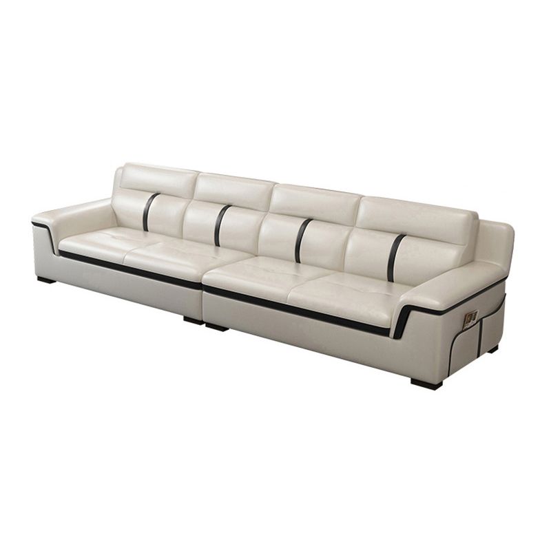Gorgeous Style Seating White Black Sofa with Pillow Back Sofa