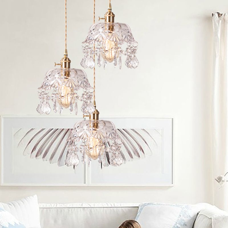 Modern Hanging Light Glass Shade Pendant Lighting Fixture for Sitting Room