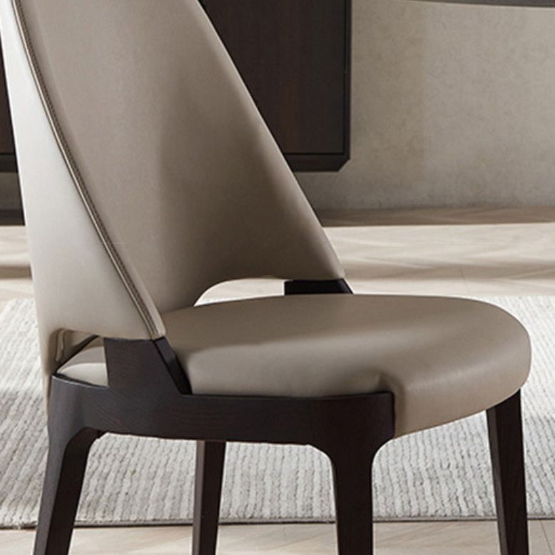 Industrial Upholstered Armless Dining Chair Indoor Side Chair