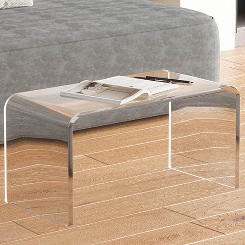 Modern Acrylic End Side Table Square Corner Table for Living Room