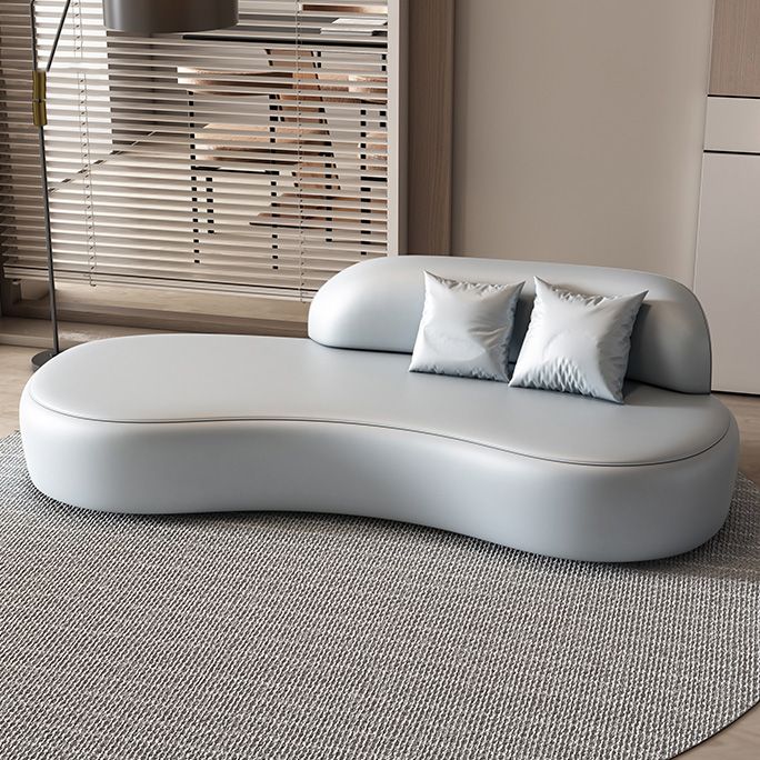 Modern Chaise Lounge Genuine Leather Chaise Lounge with Recessed Arm