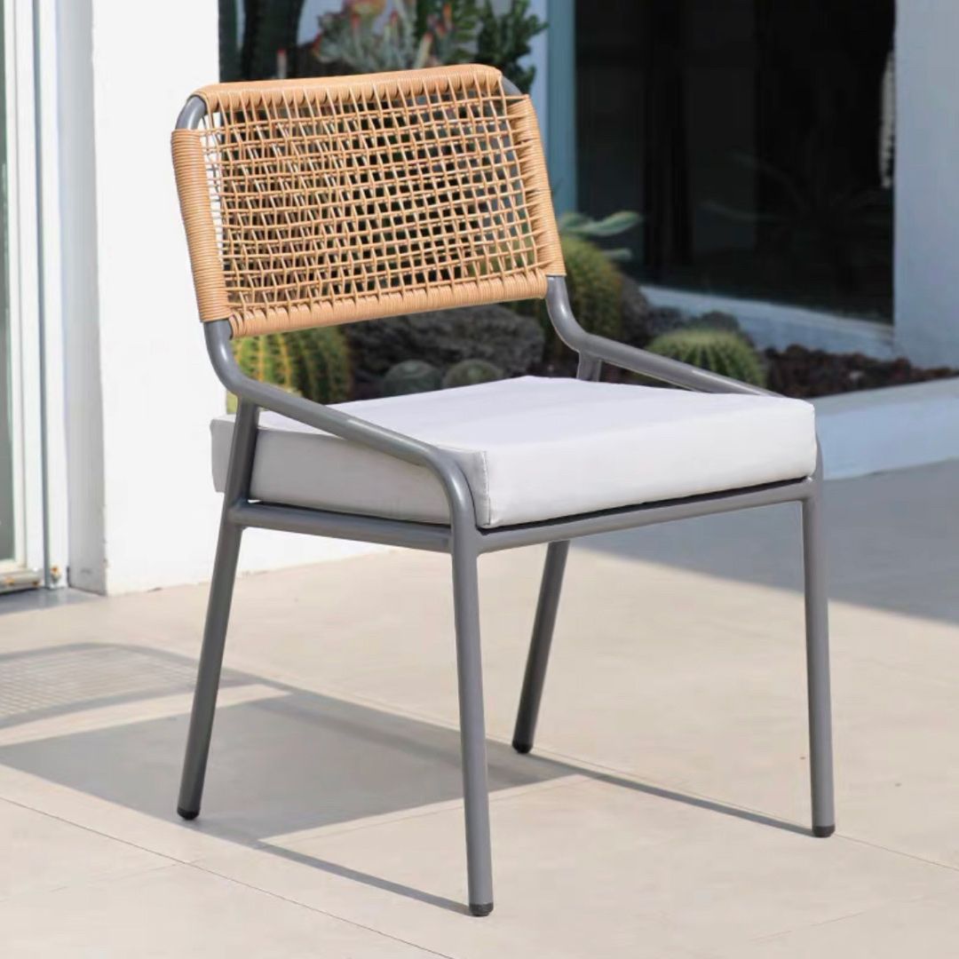 Modern Patio Dining Chair Set of 2/4/6/8 Metal Armless Dining Side Chair
