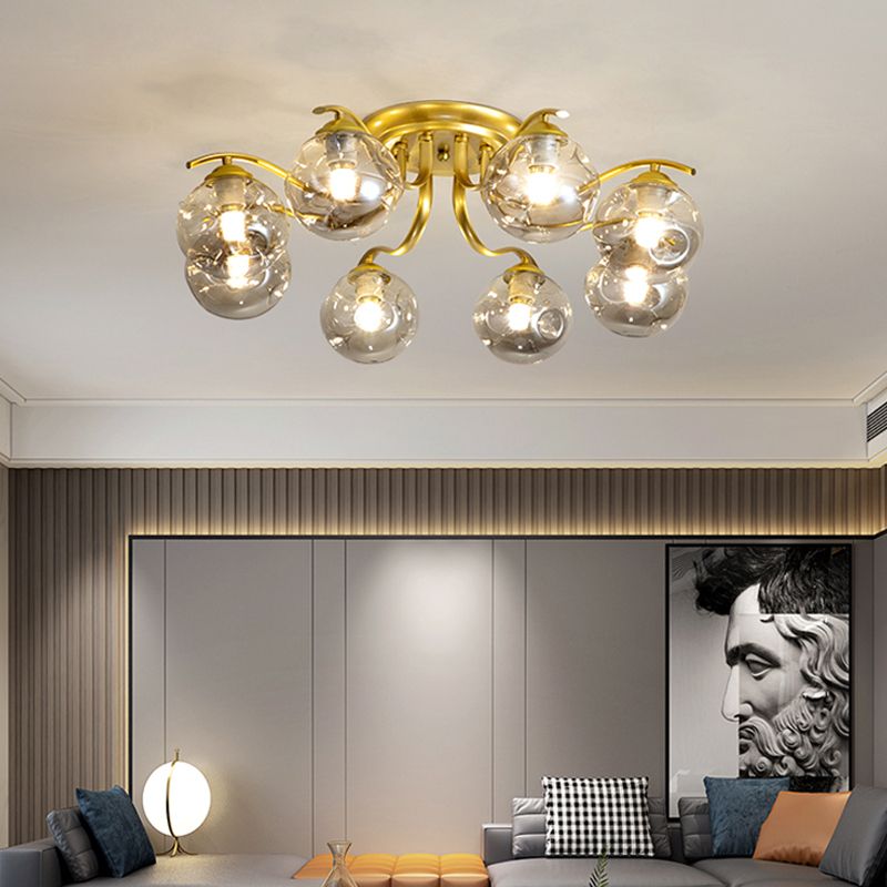 Dekorative Unterputzleuchte aus Glas für das Wohnzimmer