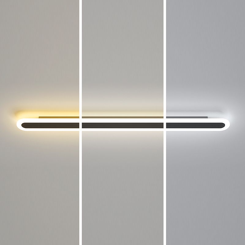 Linear Shape Metal Wall Mount Lighting Modern Style 1-Light Wall Mounted Light Fixtures