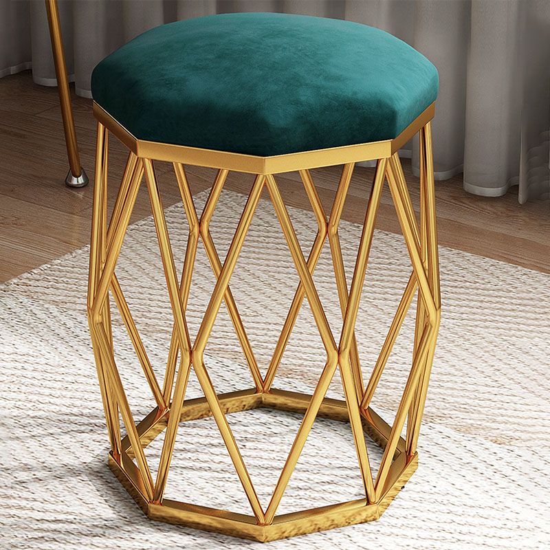 Solid Color Flannel Standard Stool Modern Simple Upholstered Stool