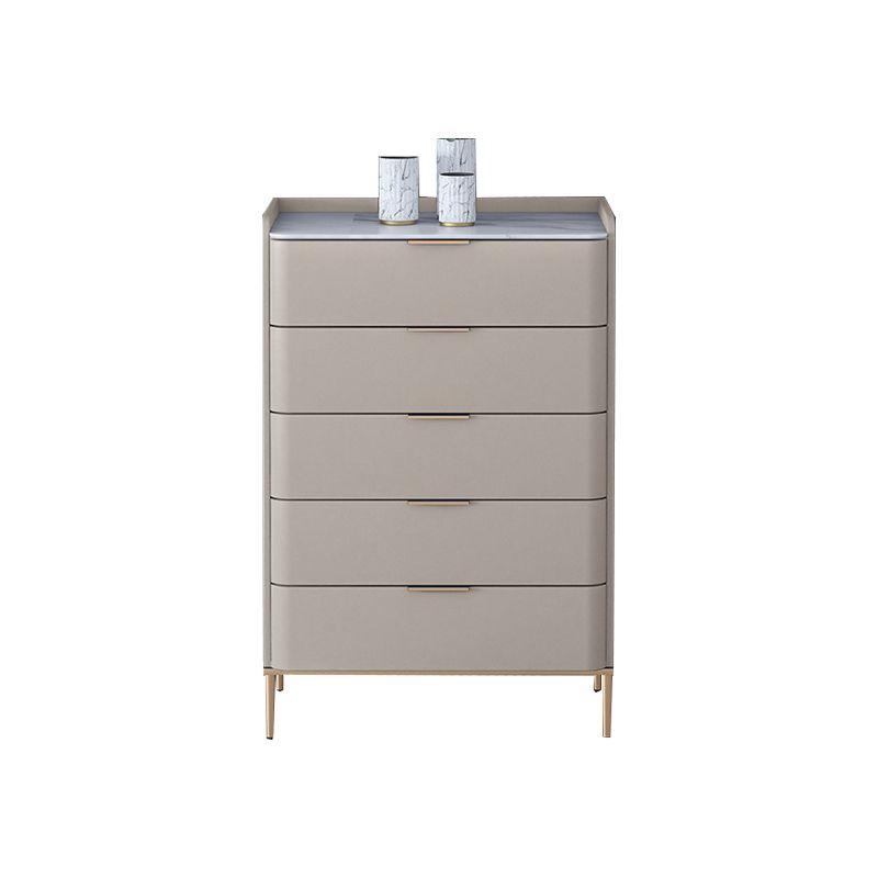 Contemporary 16"W Stone Chest Bedroom Storage Chest with Drawers