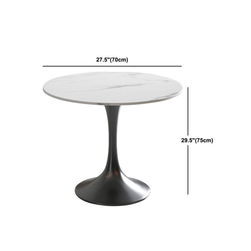 Modern Round Dining Table Set 1/2/3/4/5 Pcs Sintered Stone Dining Table and Chairs