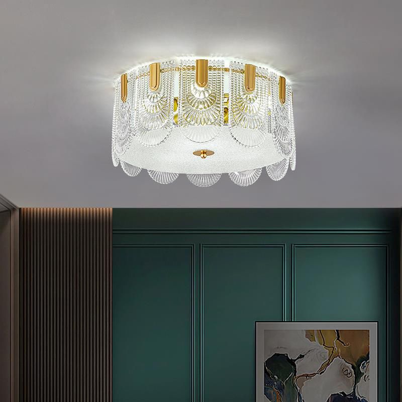 Nordic Ceiling Lamp Minimalist Glass Shade Flush Mount Light Fixture