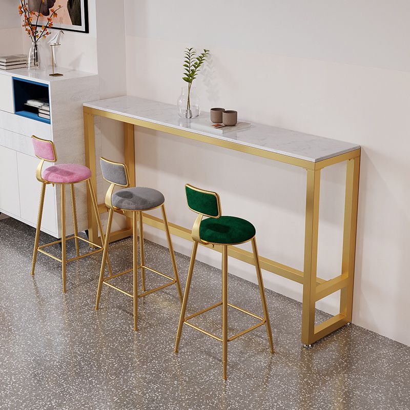 Rectangle Bar Table and Stools 1/4/7 Pieces Sintered Stone Bar Table with Low Back Stools