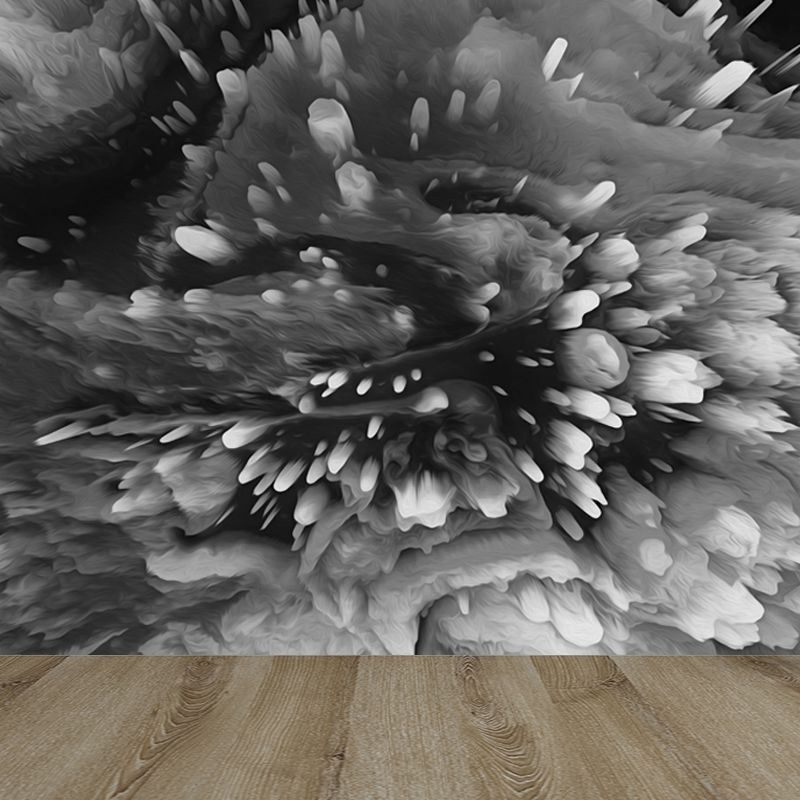 Black Explosion Effect Mural Decal Abstract Modern Moisture Resistant Wall Decor