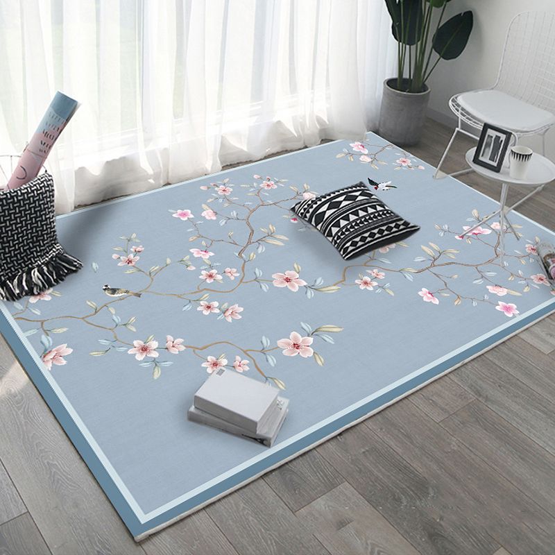 Modern bloempatroon Tapijt Polyester Gebied Tapijt niet-slip ruggebied Tapijt voor woonkamer