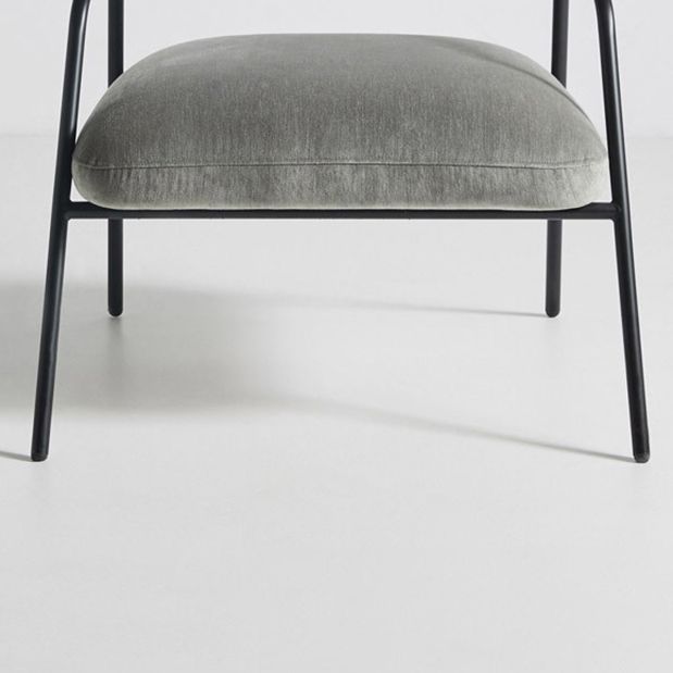 Open Back Arm Chair Industrial Style Metal Kitchen Dining Chair