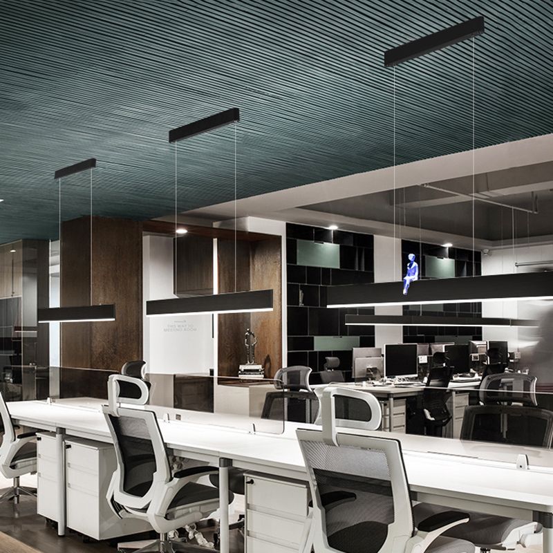 Rettangolo isola lampada moderna cucina illuminazione isola metallo 1 luci dell'isola luminosa