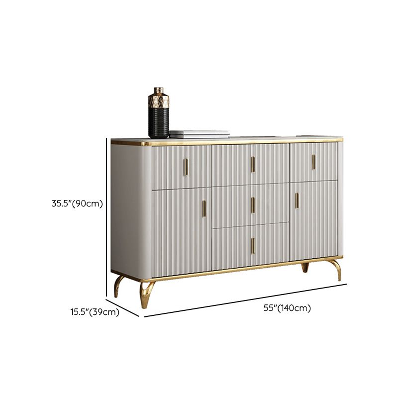 Contemporary Glam Combo Dresser Horizontal Storage Chest Dresser for Home Office