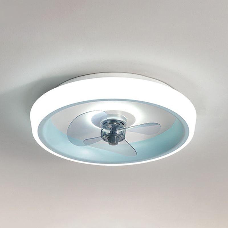 Polish Finish Fan with Light Modernism 3-Blade LED Ceiling Fan for Foyer