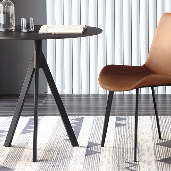 Contemporary Round Shape Standard Dining Table Sintered Stone Dining Table for Kitchen