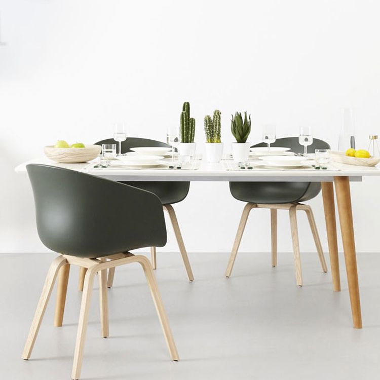 Sedie in stile moderno sedie da pranzo con gambe in legno per cucina