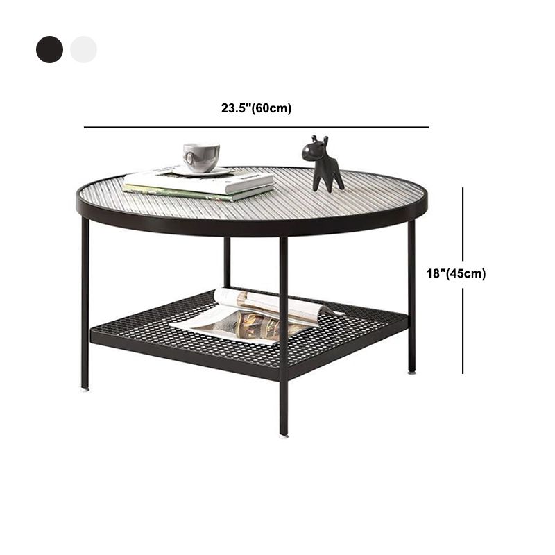 17.72" Tall Contemporary Style Cocktail Table 4 Legs Coffee Table