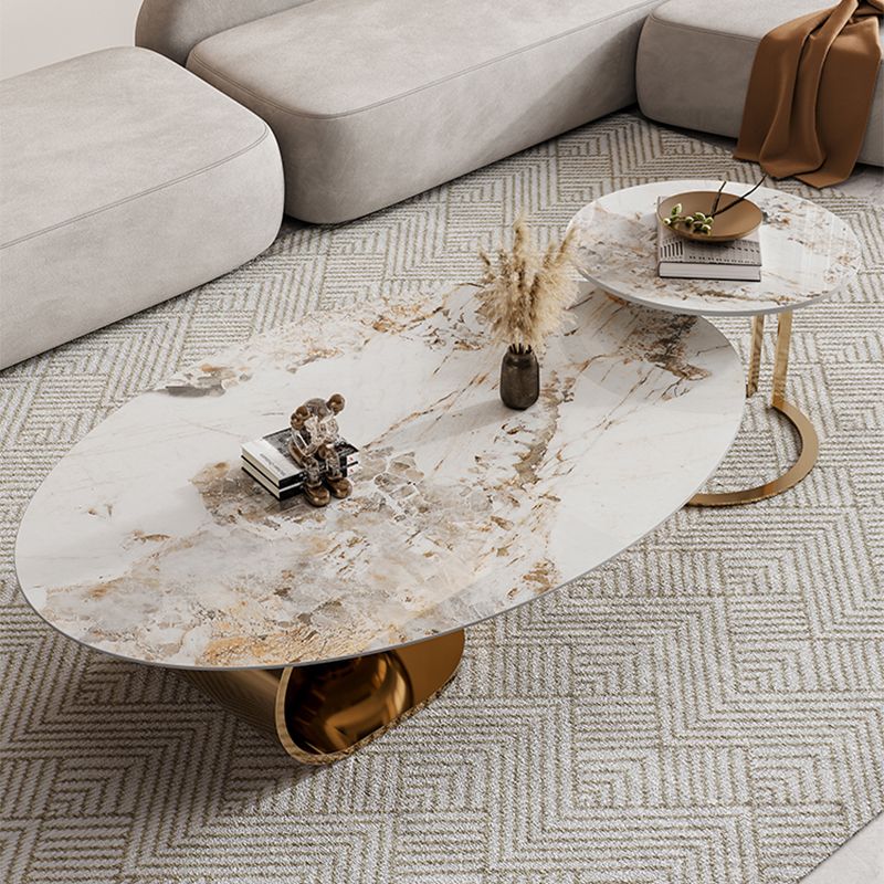 Simple Abstract Coffee Table Slate Top Geometric Coffee Coffee or End Table
