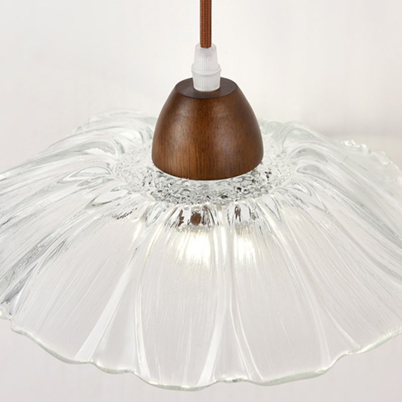 Japanese Style Wall Light Geometry Shape Wall Lamp with Glass Shade for Living Room