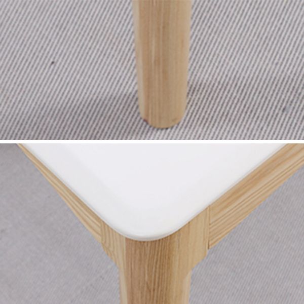 Simple Style Marble Dining Table 4 Legs Base Rectangle Table for Kitchen