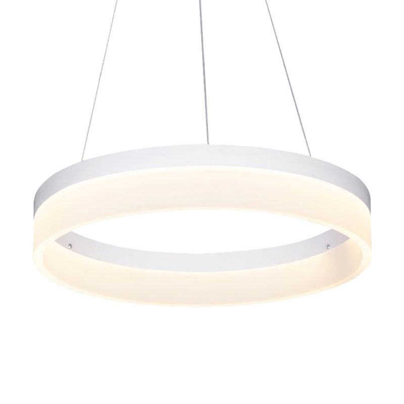 Single Tier Pendant Light Fixture Modern Circular Chandelier Lighting