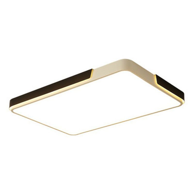 Plafoniera da incasso a LED geometrica in metallo Semplicità Plafoniera da incasso in bianco e nero