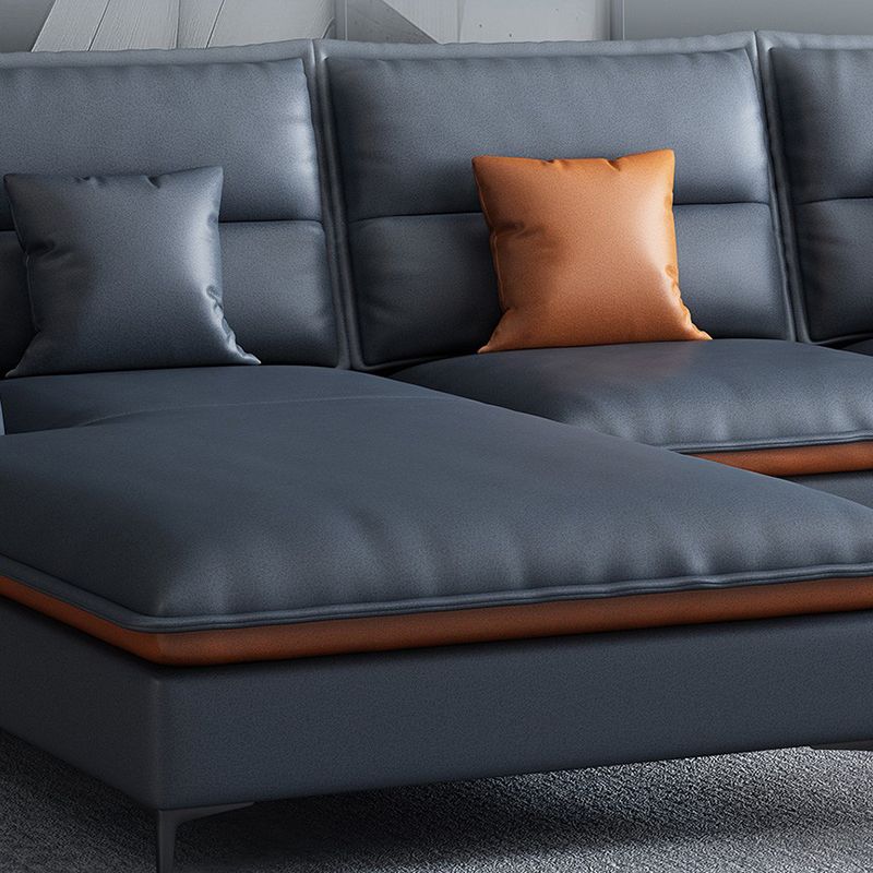 36.61 " H Faux Leather Pillow Top Arm Sofa & Chaise for Living Room