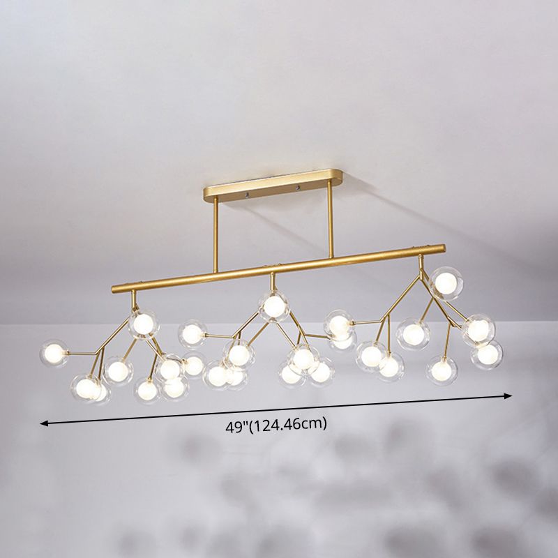27 Lights Firefly Island Pendant Modern Acrylic Ceiling Lights for Dining Room