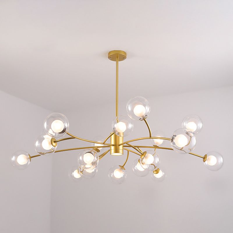 Lámpara de lámpara de lámpara de forma esférica vaso de estilo moderno 1 lámpara colgante de luz para comedor