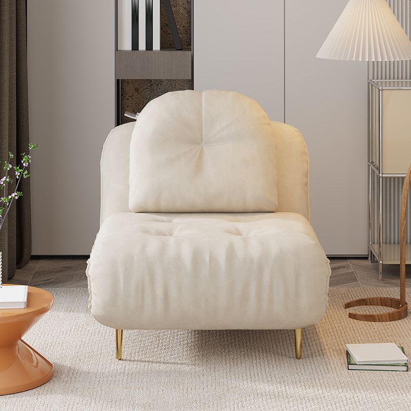 Glam Upholstered Futon and Mattress Pillow Back Folding Futon Frame