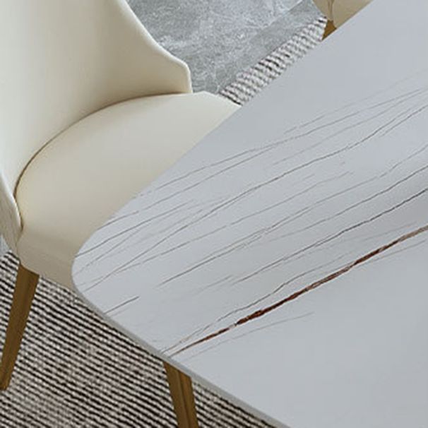 Glam Rectangle Table Set 1/2/5/7 Pieces Dining Set for Kitchen