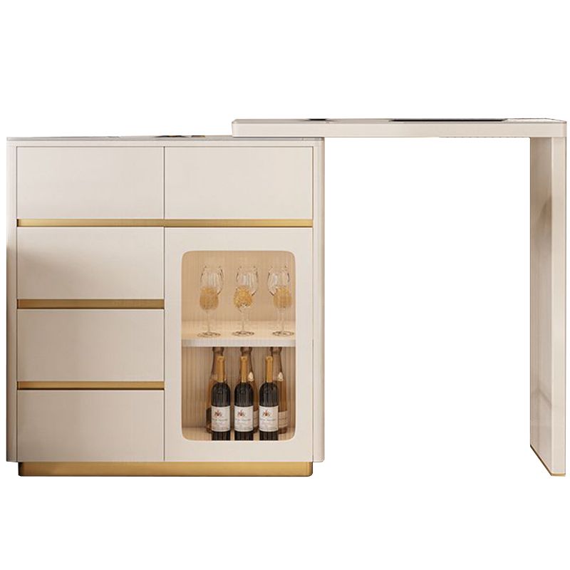 Contemporary Style Rectangle Bar Height Pub Table for Living Room