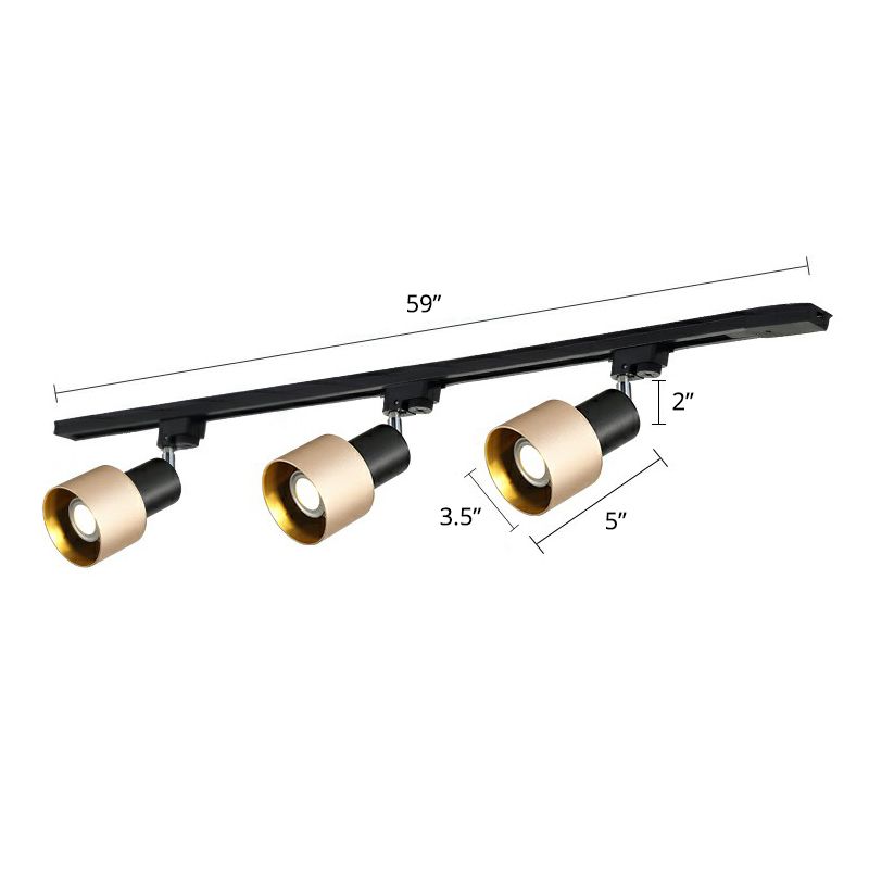 Grenade Shaped Metal Track Light Fixture Modern Style Semi Mount Lighting for Living Room