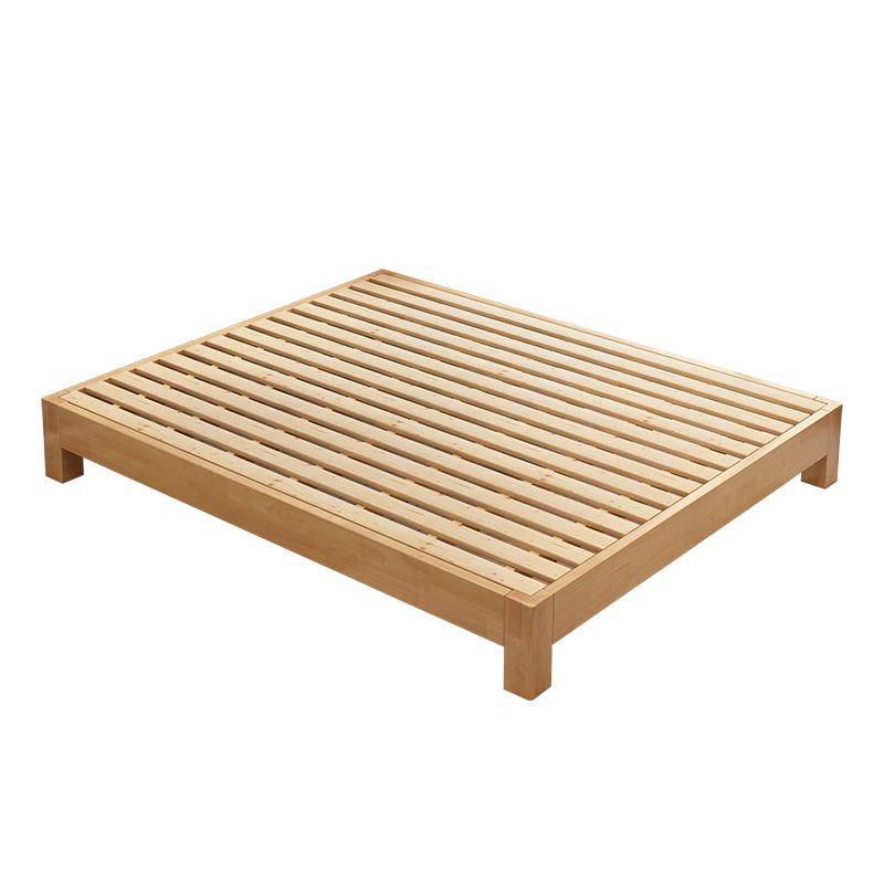 Contemporary Solid Color Wooden Bed Frame 9.84 " H Tatami Bed