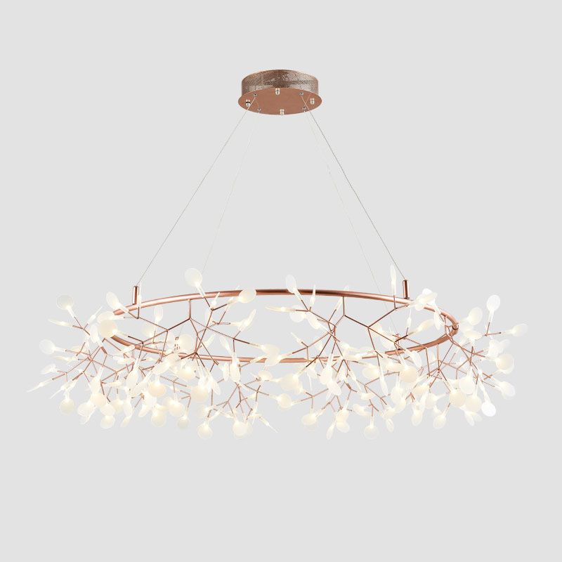 Glowworm Chandelier Light Fixtures Modern Multi-Head Hanging Pendant Lights with Acrylic Shade