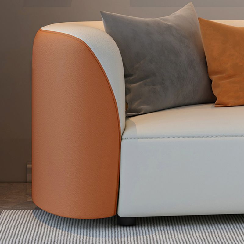 Cushion Back Curved Sectional Sofa Scratch Resistant Sectionals