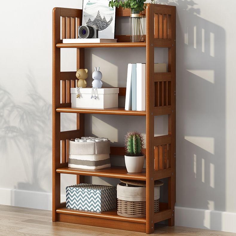Standard Shelf Bookcase With Rectangular Shelves Wooden Bookshelf