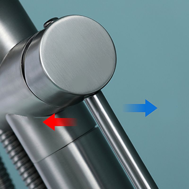 Contemporary Bathroom Faucet Floor Mounted Copper One Handle Freestanding Bathtub Faucet