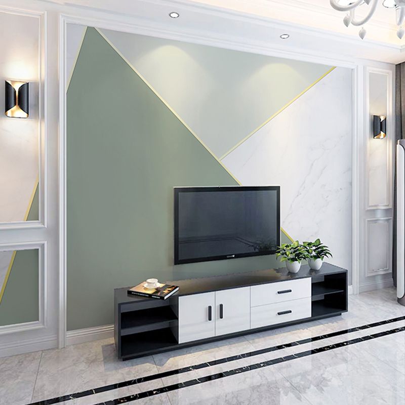 Full Size Color Block Mural for Accent Wall Marble Wall Art for Decoration