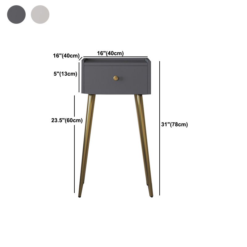 Rectangular Top Vanity Makeup Table - 30.7" Tall Vanity White/Grey Makeup Table